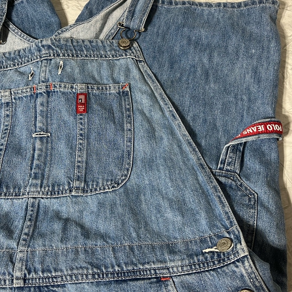 Polo Vtg Ralph Lauren Uniform Shortalls Carpenter… - image 4